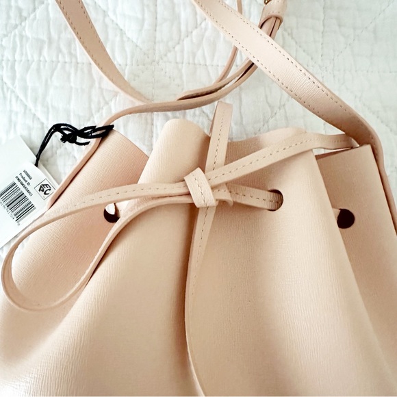 NEW MANSUR GAVRIEL Mini Saffiano Leather Bucket Bag Dahlia Pink NWT - Picture 5 of 11